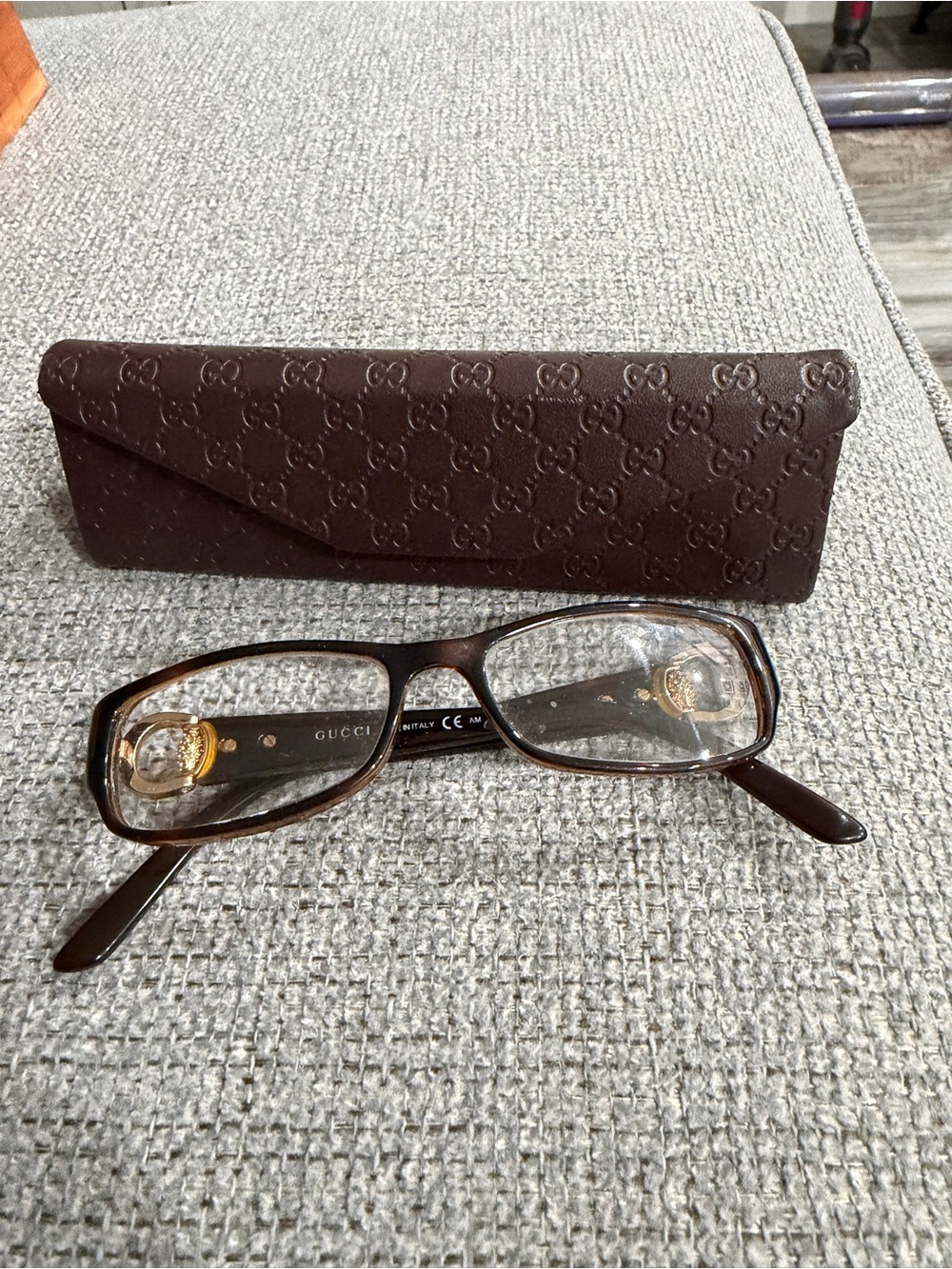Gucci Women’s Dark Brown Eyeglasses with Brown GG Case